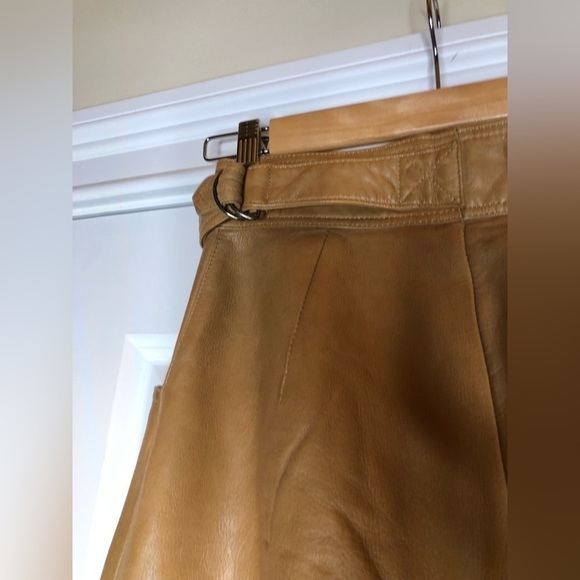 The Leather Warehouse Vintage High Waisted Tan Leather Trousers 10 - Picture 9 of 12